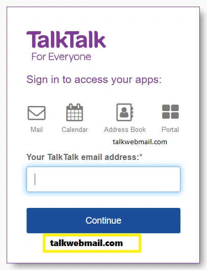 talktalk sign in email