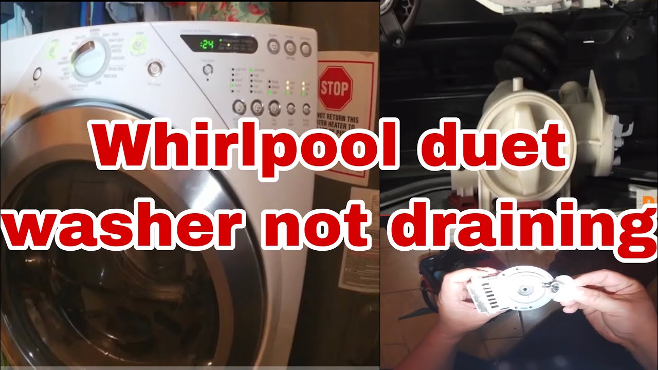 whirlpool duet washing machine wont drain