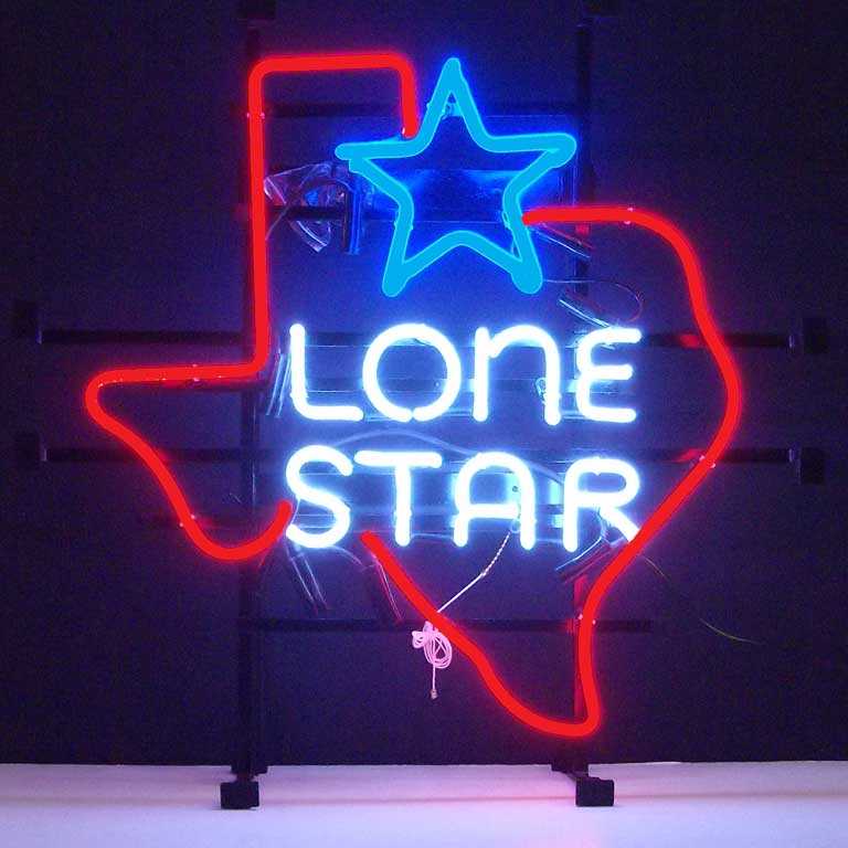 lone star neon sign