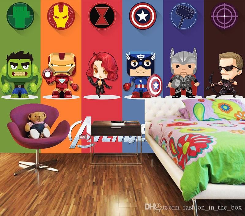 habitaciones para niños de avengers