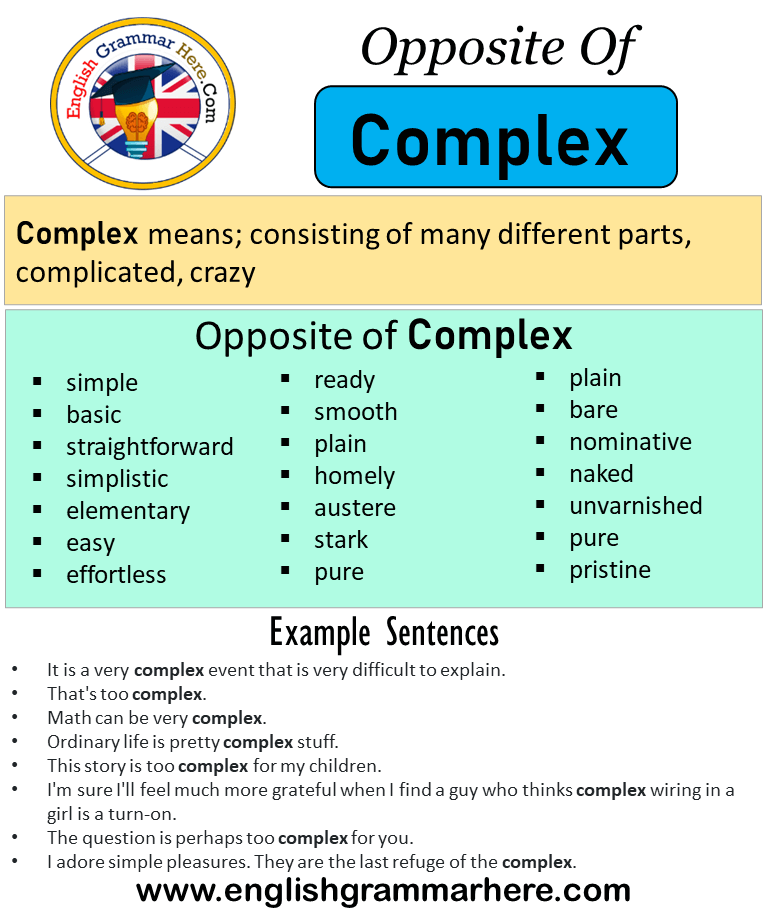 complex opposite word