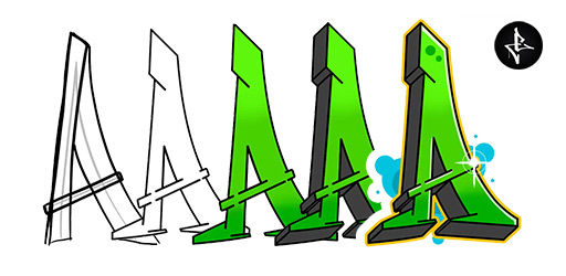 graffiti lettering alphabet