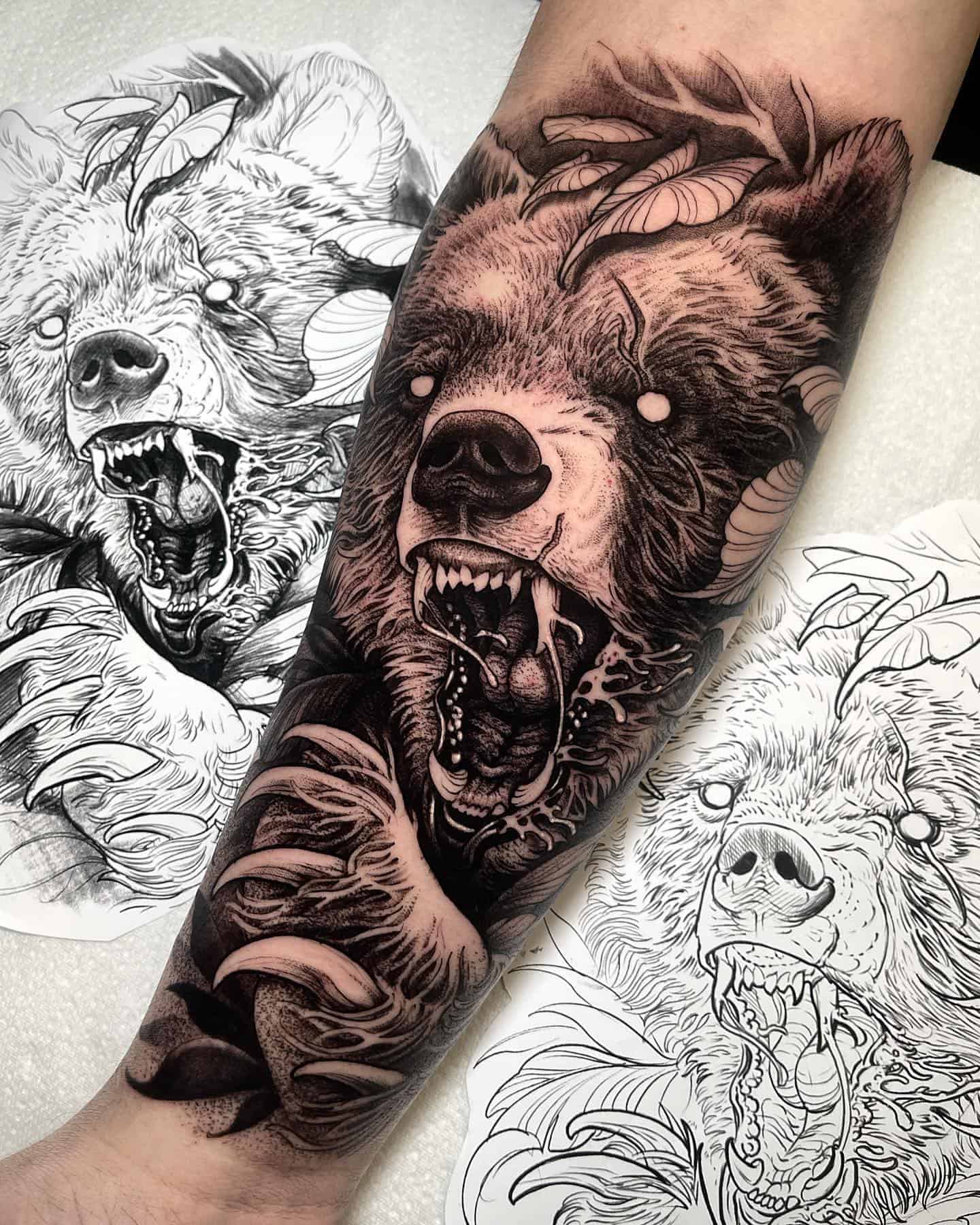 grizzly bear tattoo ideas