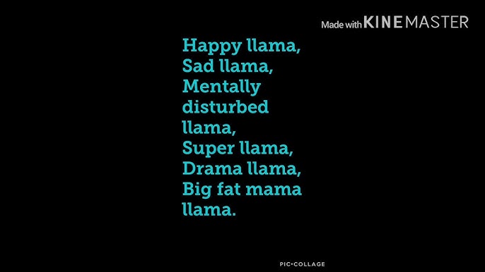 happy llama sad llama lyrics