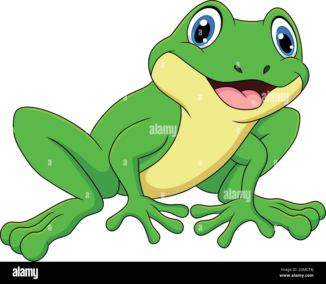 green frog cartoon