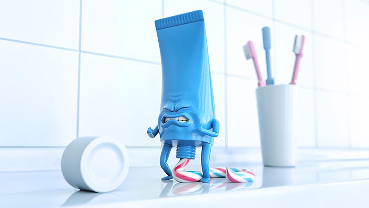 shitting toothpaste