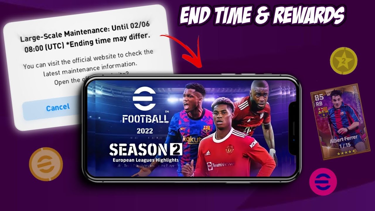 efootball 2022 mobile maintenance end time