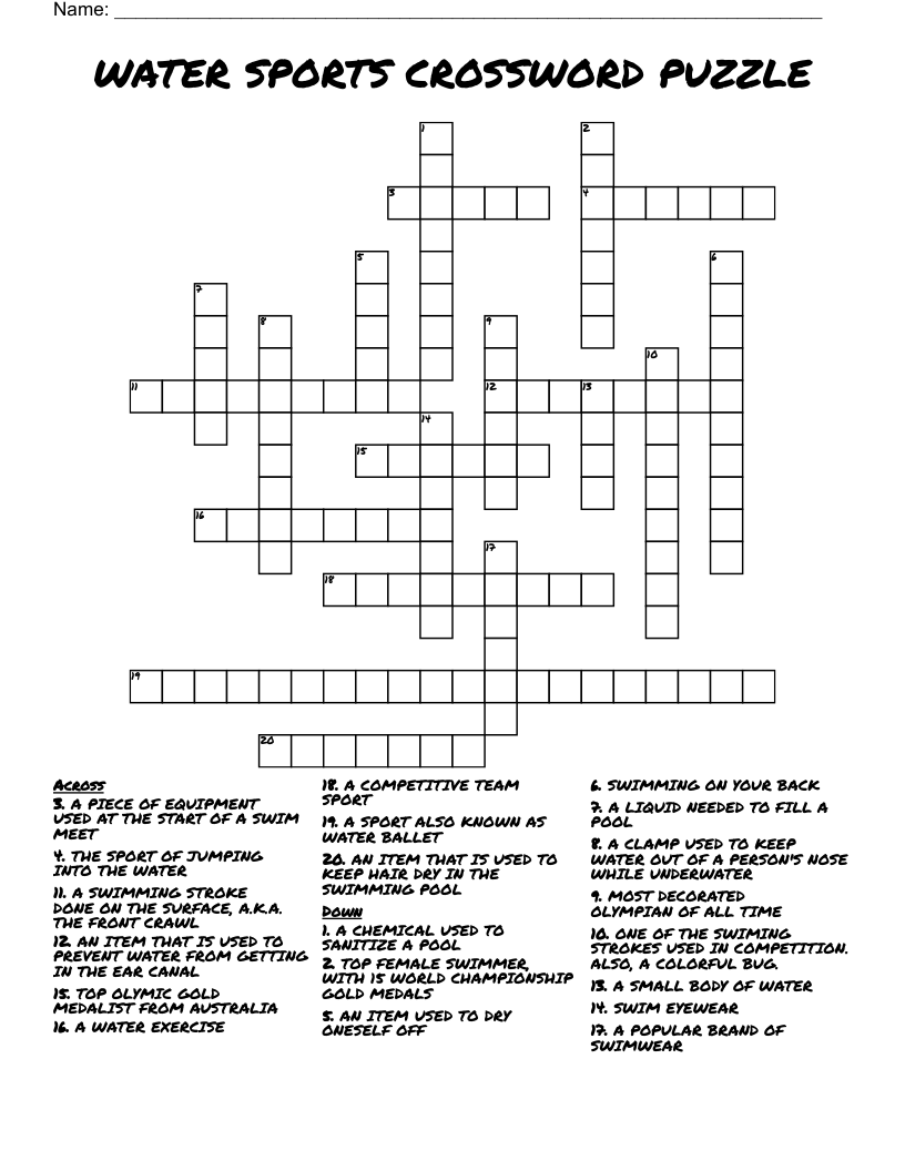 public swimming pool crossword clue