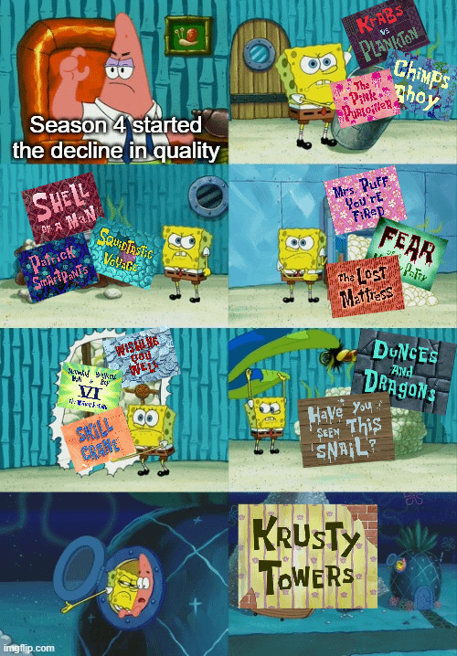 spongebob decline in quality