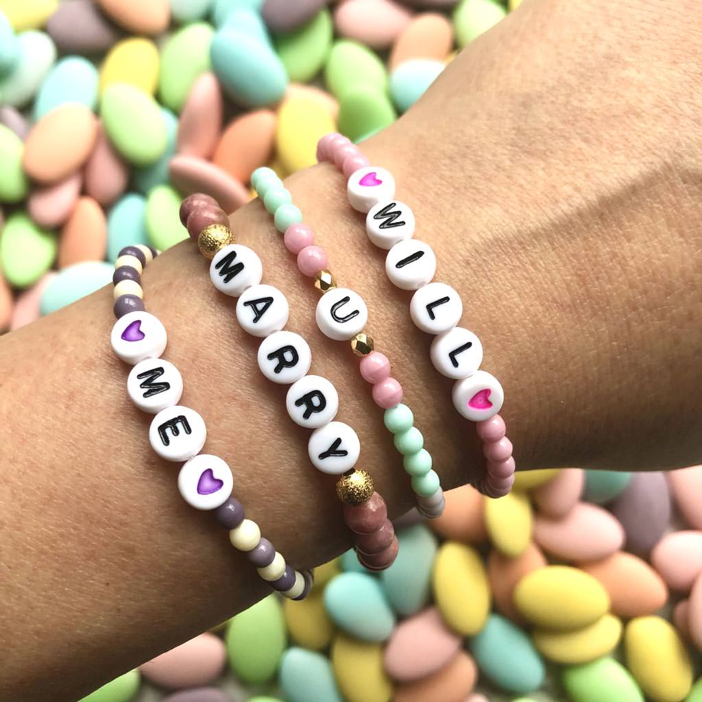 letter bead bracelets