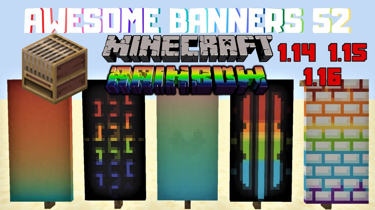 minecraft rainbow banner