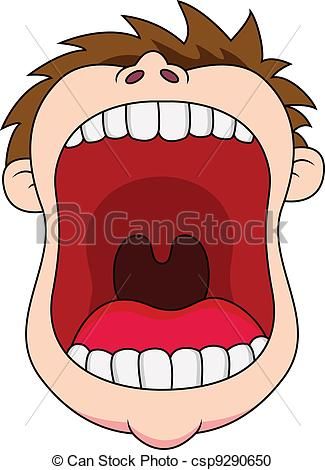 mouth open clipart