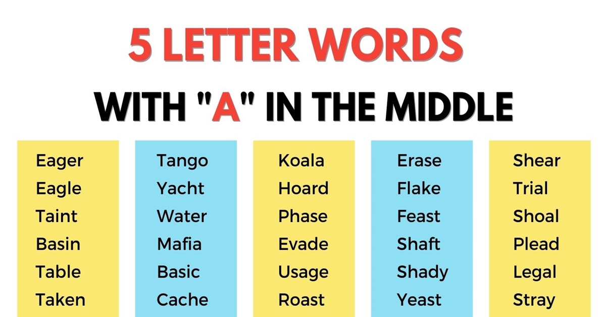 5 letter words with or in the middle