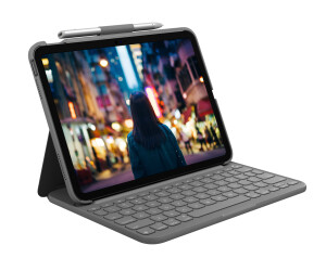 logitech slim keyboard folio ipad 10th gen grey