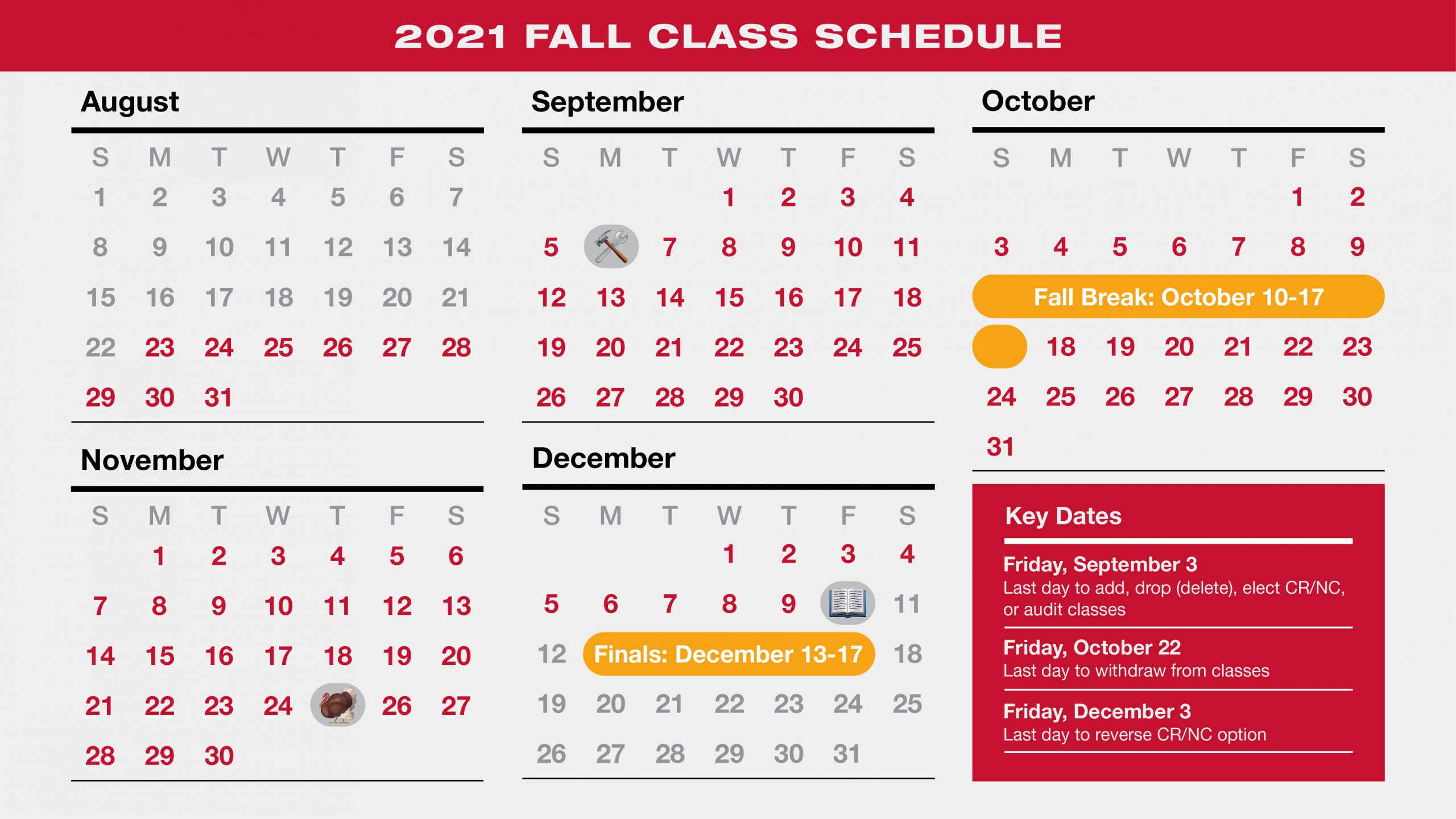 when does fall semester start asu