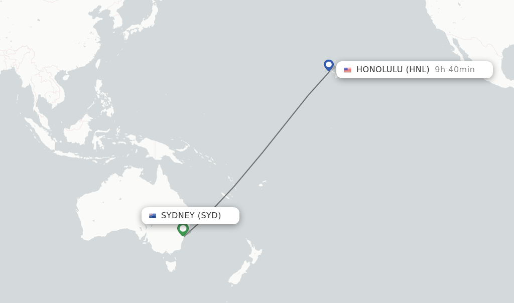 time difference between sydney and hawaii