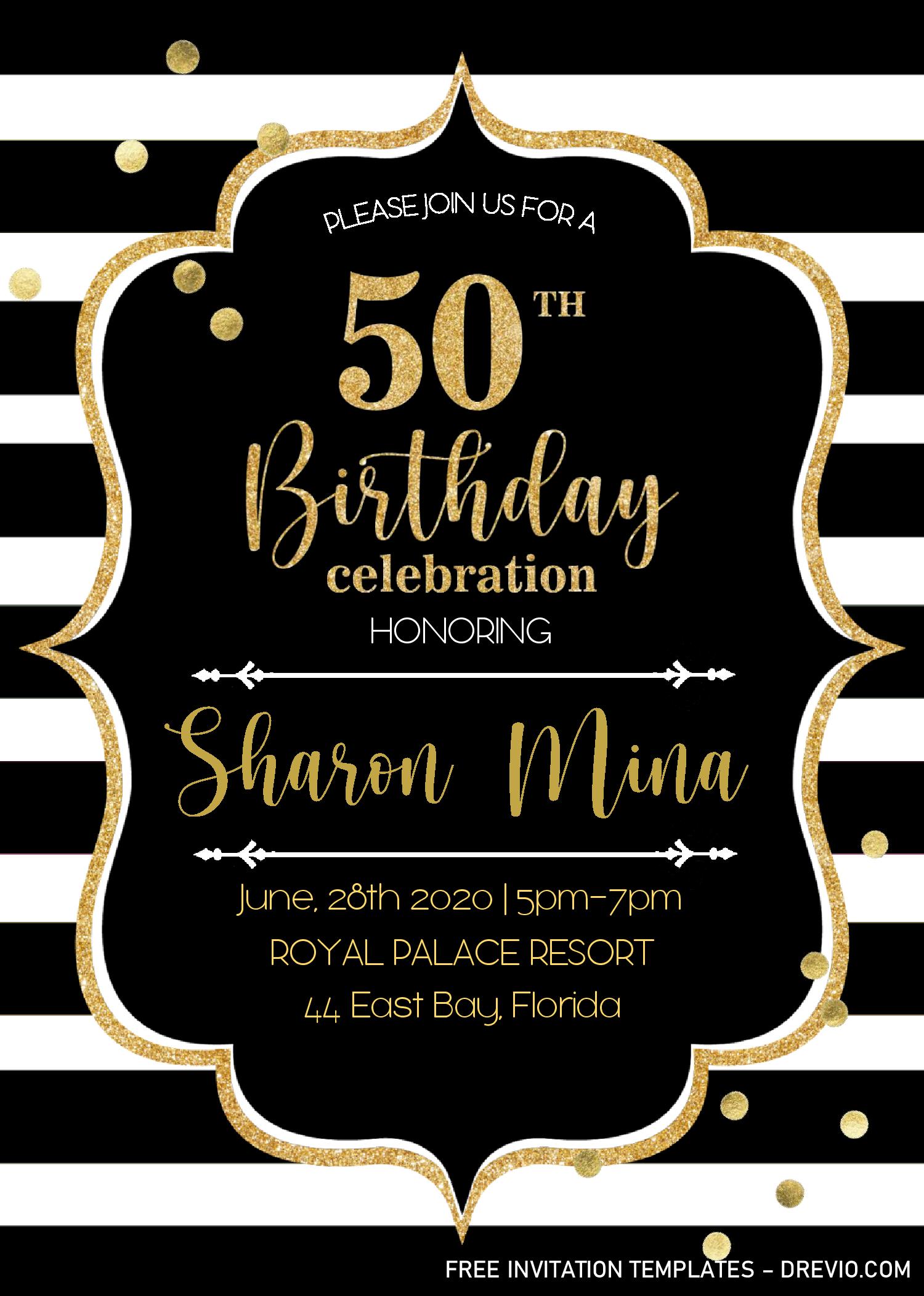 50th birthday invite