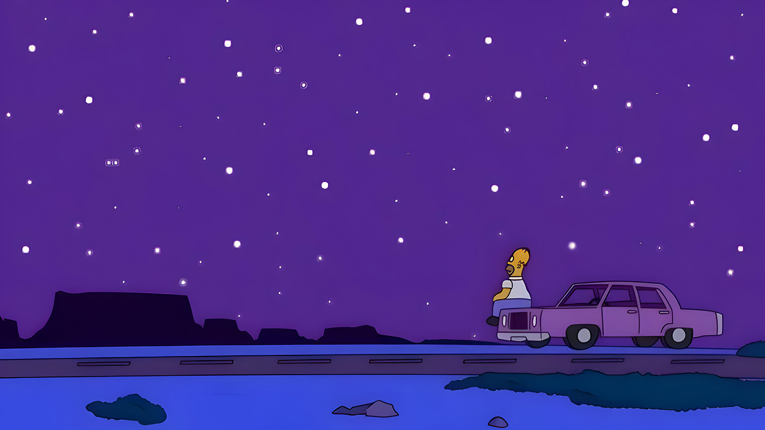 homer stars wallpaper