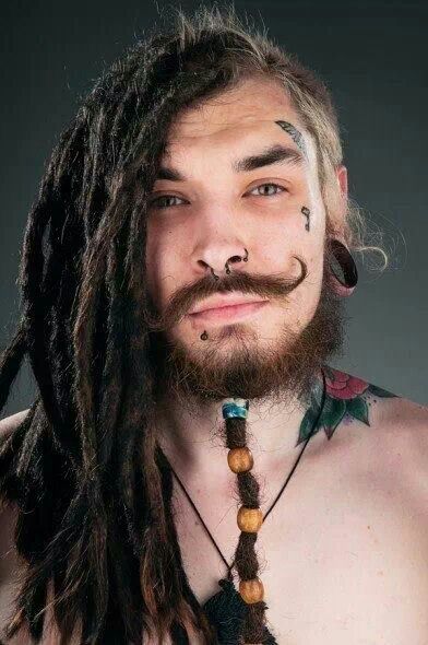 dreadlock mustache