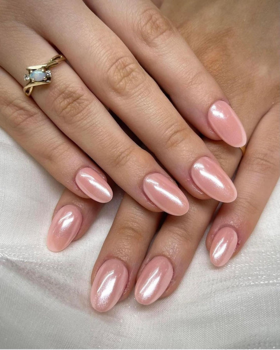 pink pearl nails