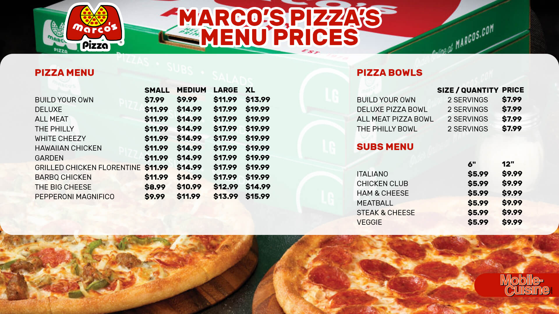 marco pizza near me