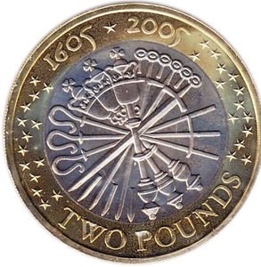 1605 two pound coin