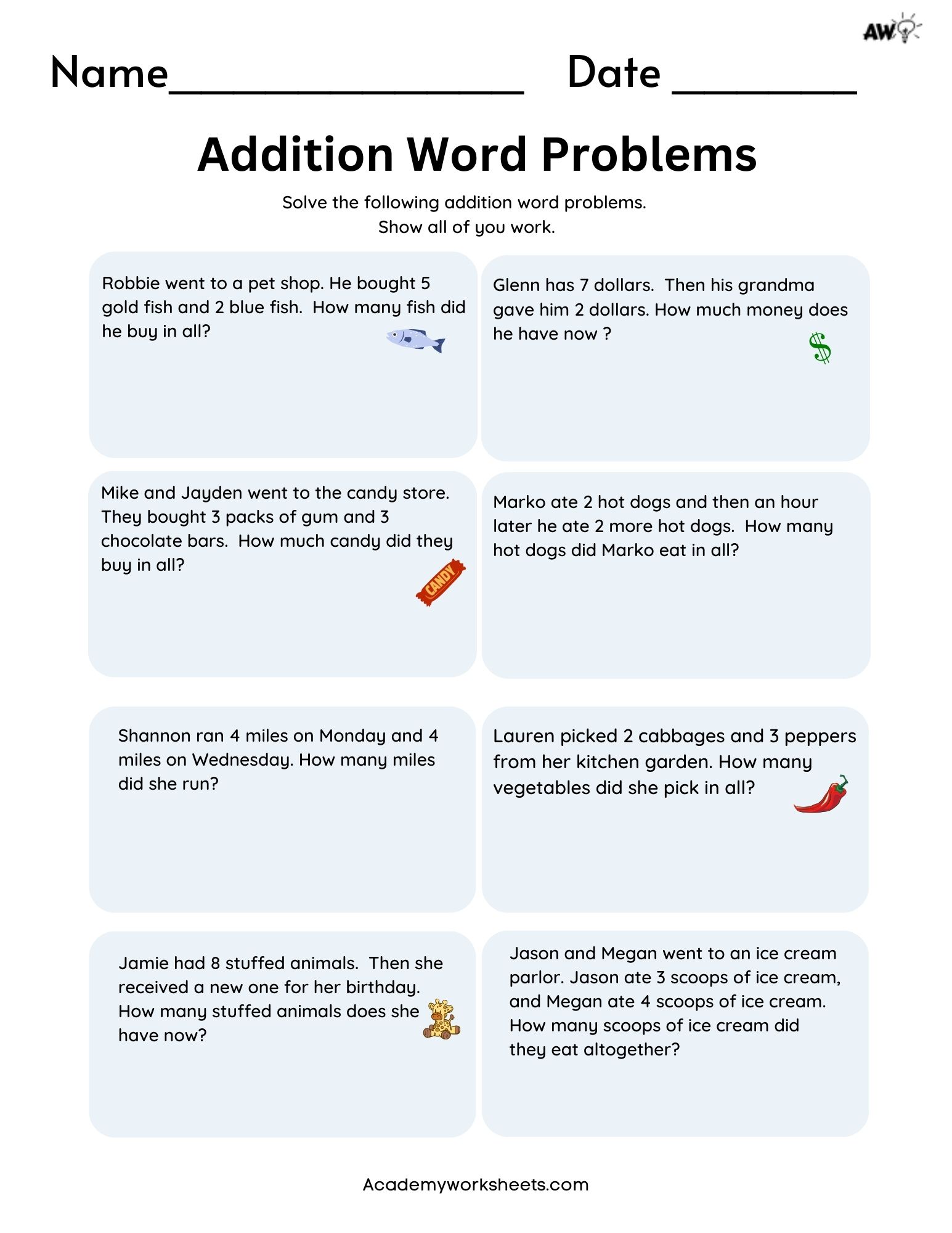 addition word problem