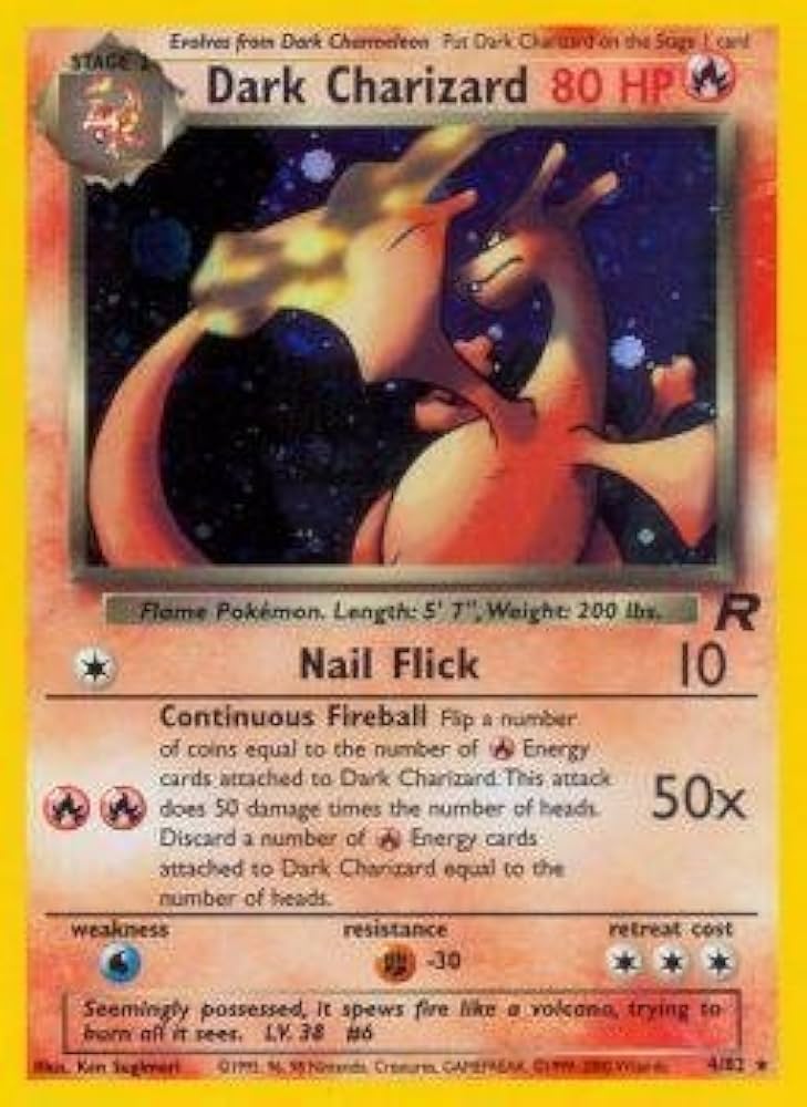 black charizard pokemon card