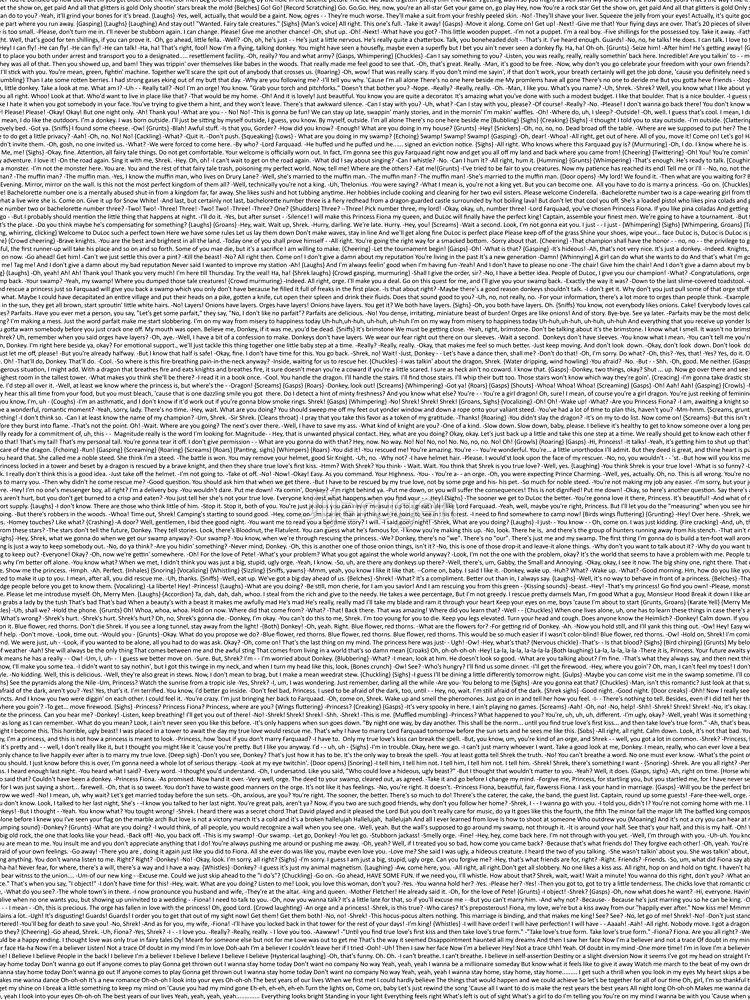 script of shrek