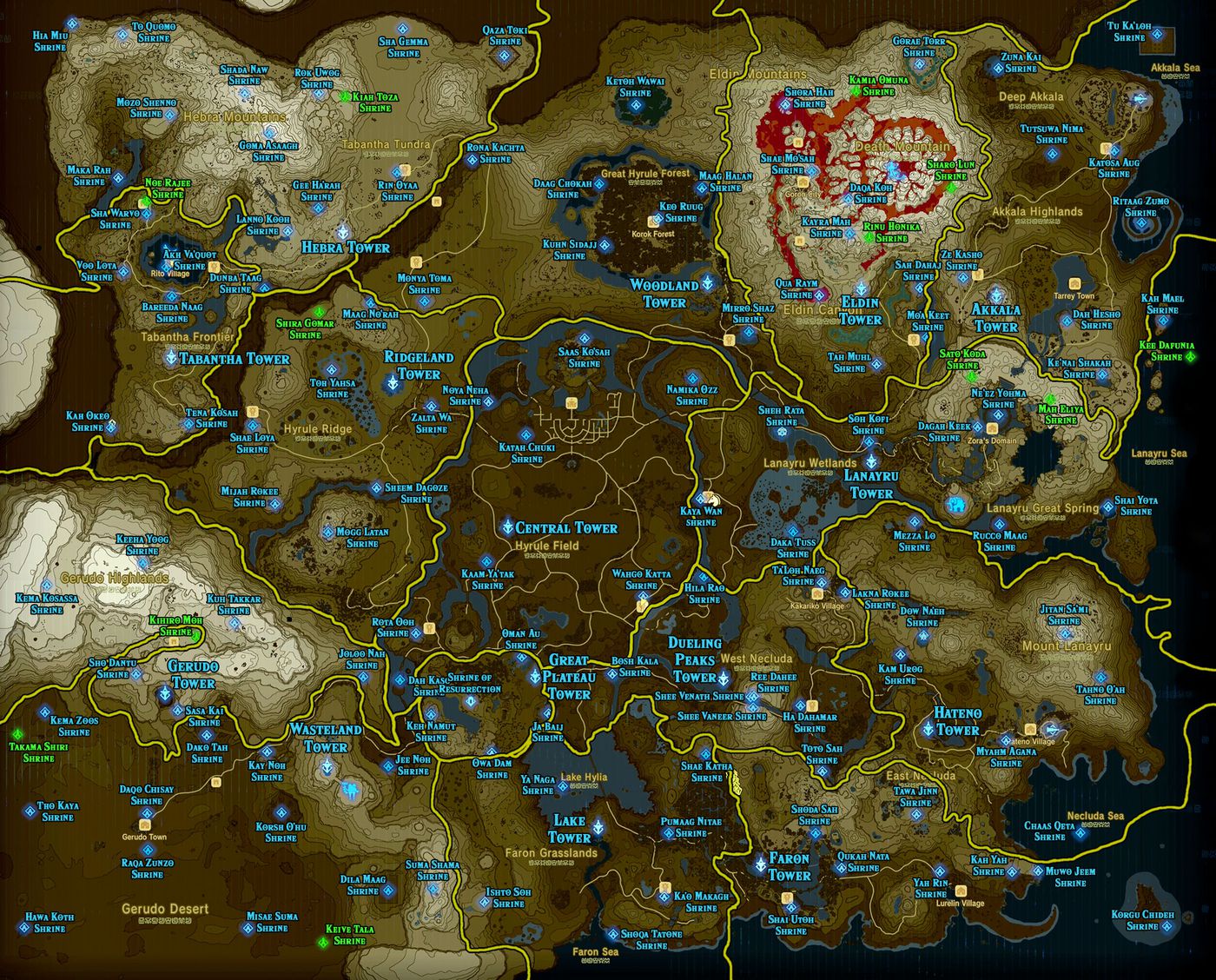 botw map shrines