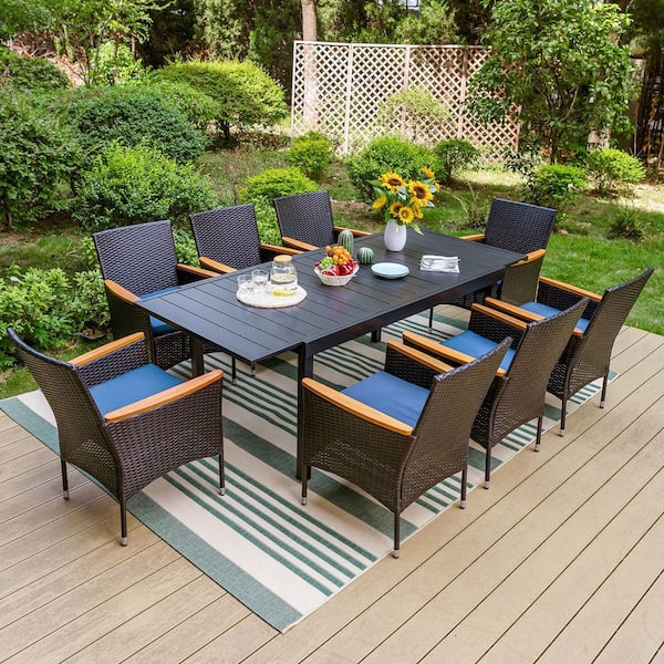 9 piece outdoor dining set