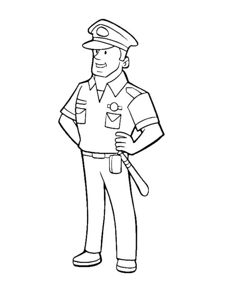 colouring pages police