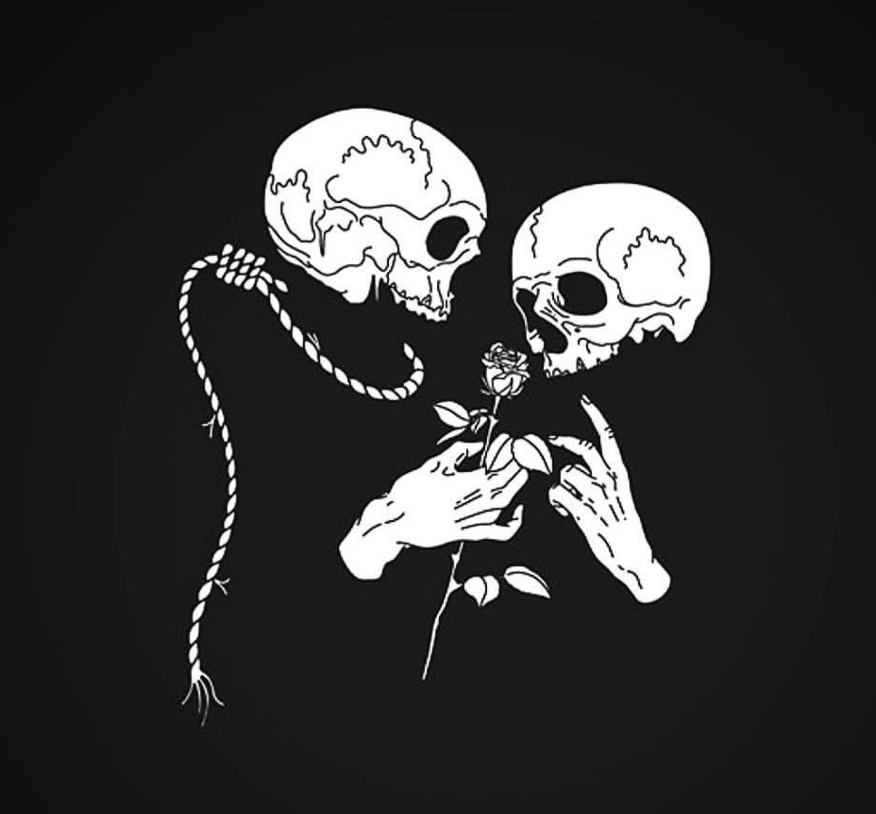 aesthetic sad skeleton