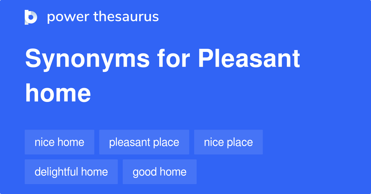 pleasant thesaurus