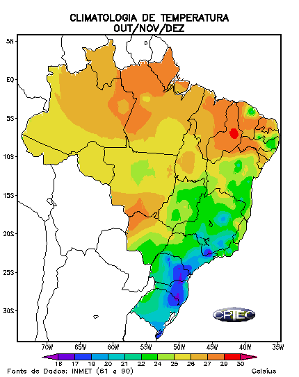 brazil temperature march