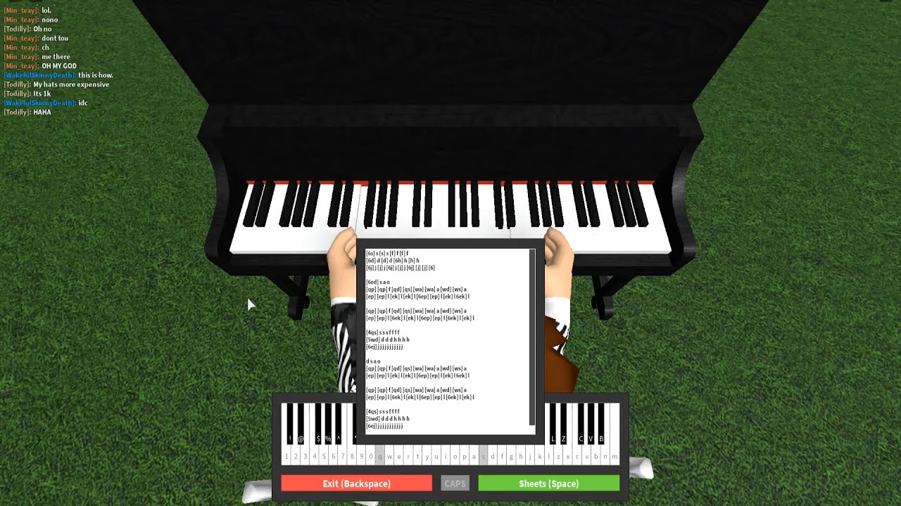 piano roblox sheets