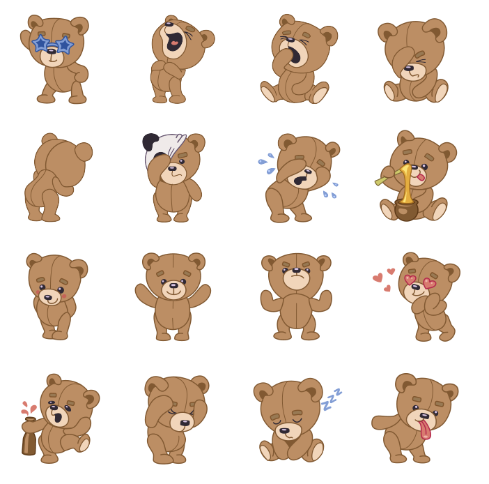 cute bear stickers