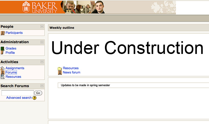 moodle baker university login