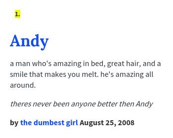 urban dictionary andy