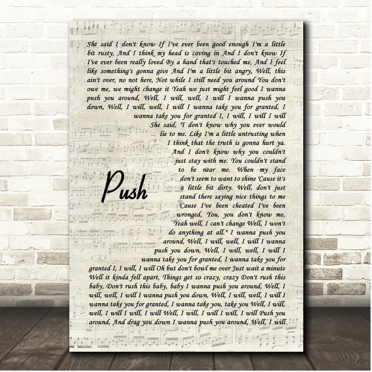 lyrics to push matchbox 20