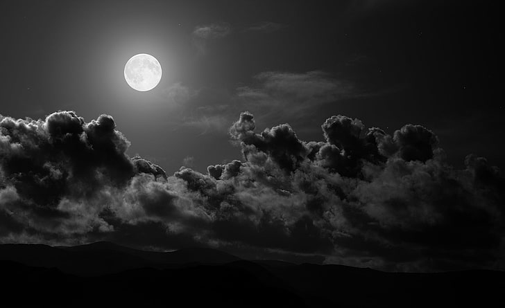 moon and clouds wallpaper