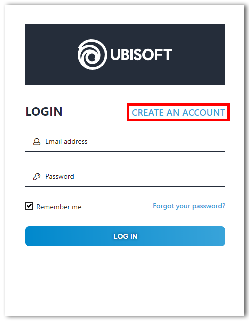 create a ubisoft account