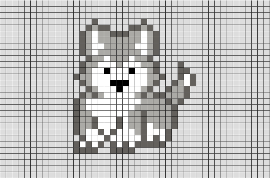 pixel art lobo
