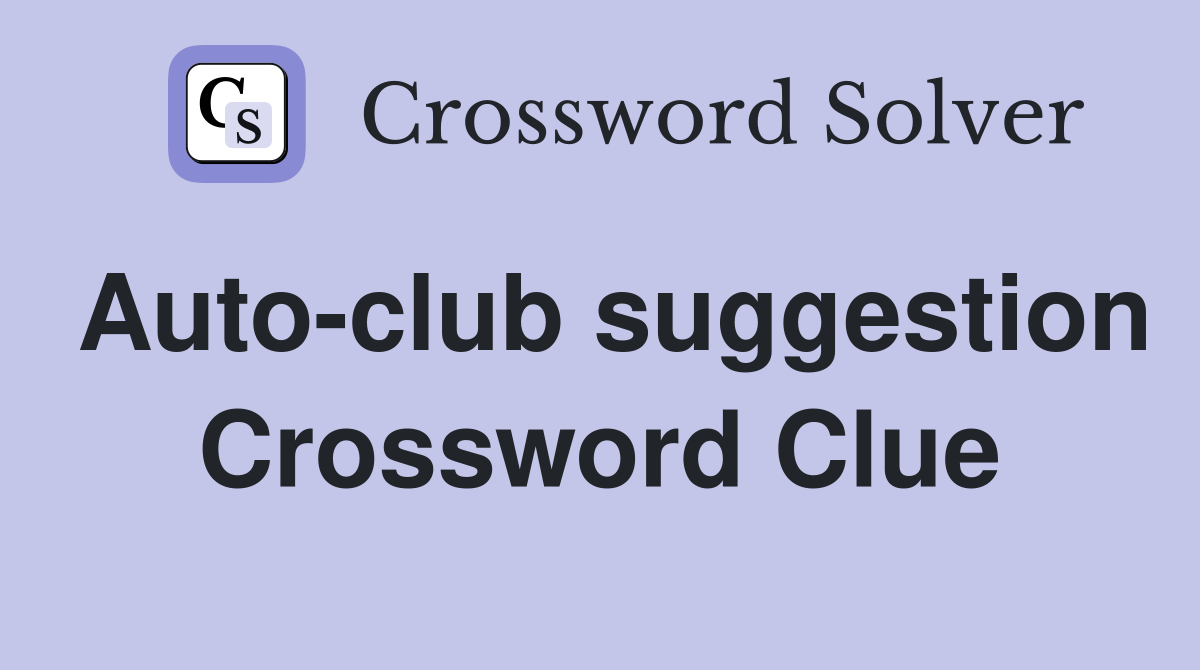 suggestion crossword clue