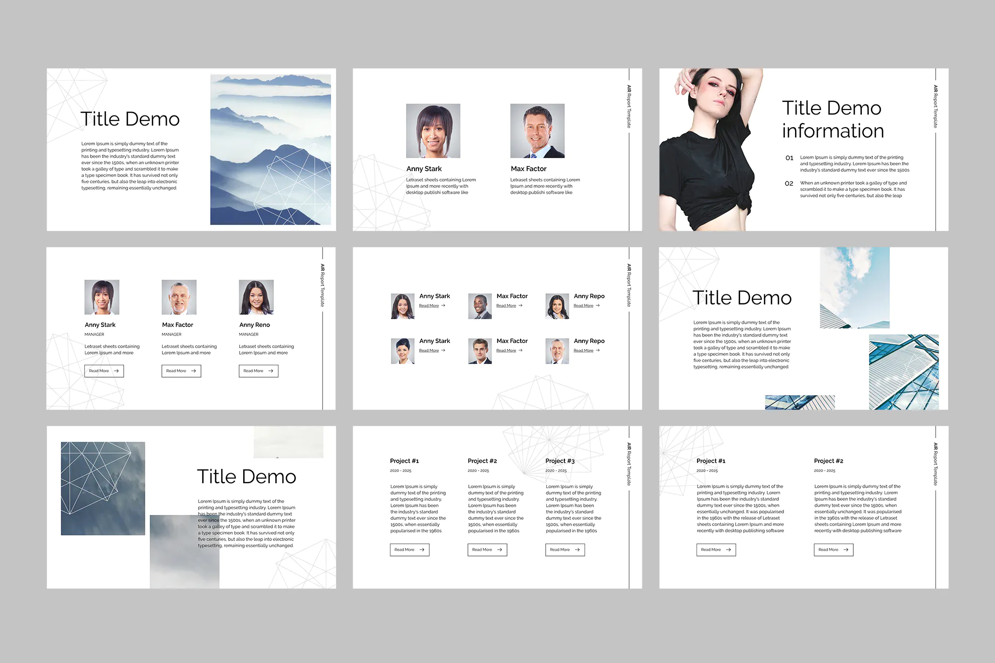 air minimal powerpoint template