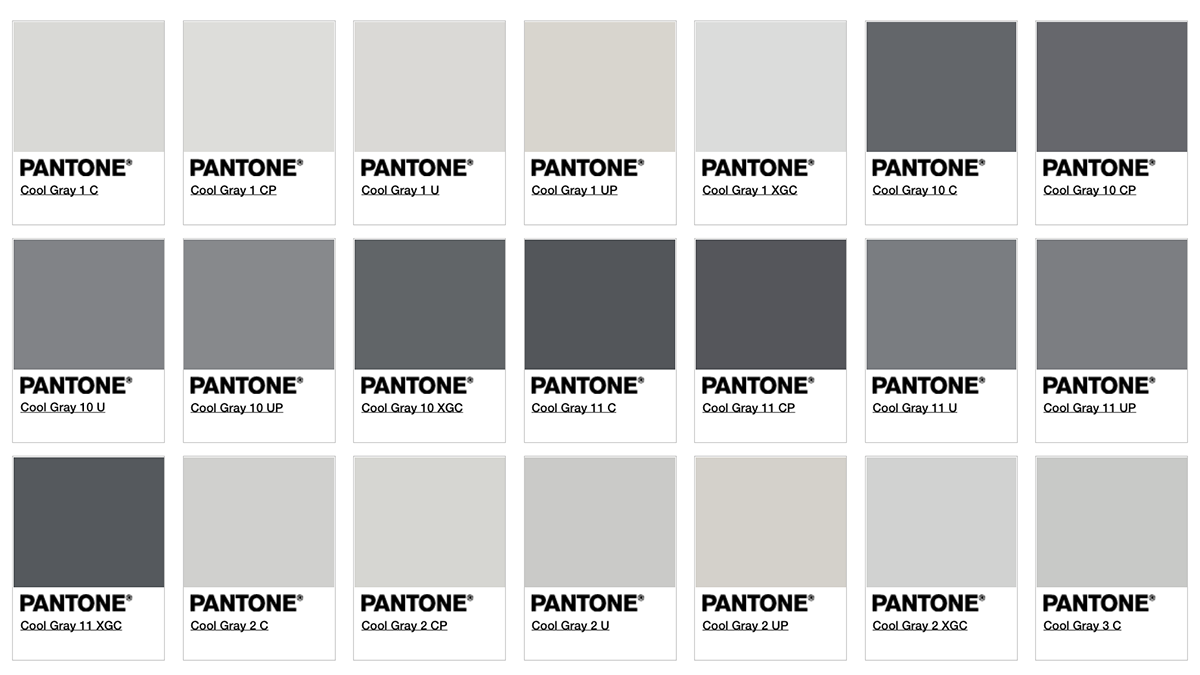 pantone grayscale