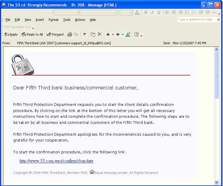 fifth third bank email