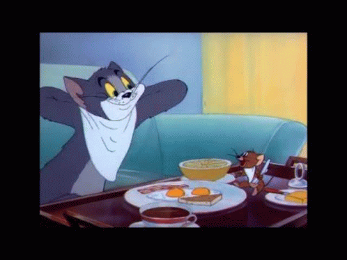 tom and jerry eating gif