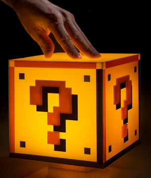 mario question block lamp