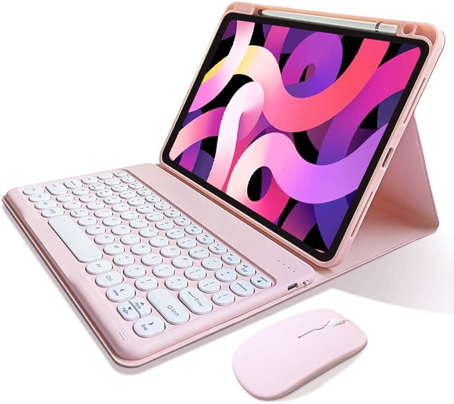 pink ipad cover with keyboard